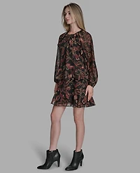 Bcbg Women's Crewneck Long Sleeve Dress