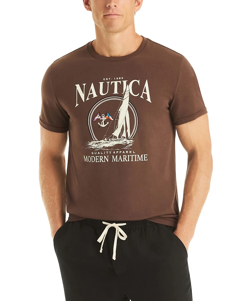 Nautica Men's Sail Printed Crewneck T-Shirt