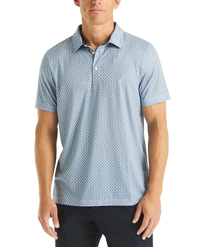 Nautica Men's Printed Short Sleeve Polo Shirt