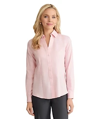 Jones New York Women's Easy Care Button Up Long Sleeve Blouse