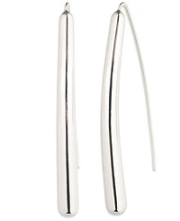 Lauren Ralph Silver-Tone Sculptural Threader Earrings (also Gold-Tone)