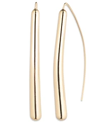 Lauren Ralph Silver-Tone Sculptural Threader Earrings (also Gold-Tone)