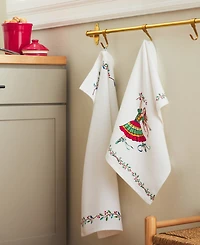 Fiesta Ballerina Holiday Holly Sprig 2-Pc. Kitchen Towel Set
