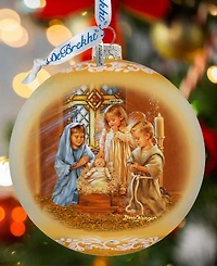 G. Debrekht Angels Lullaby Le Glass Christmas Ornament