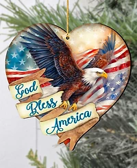 Designocracy God Bless America Christmas Ornament