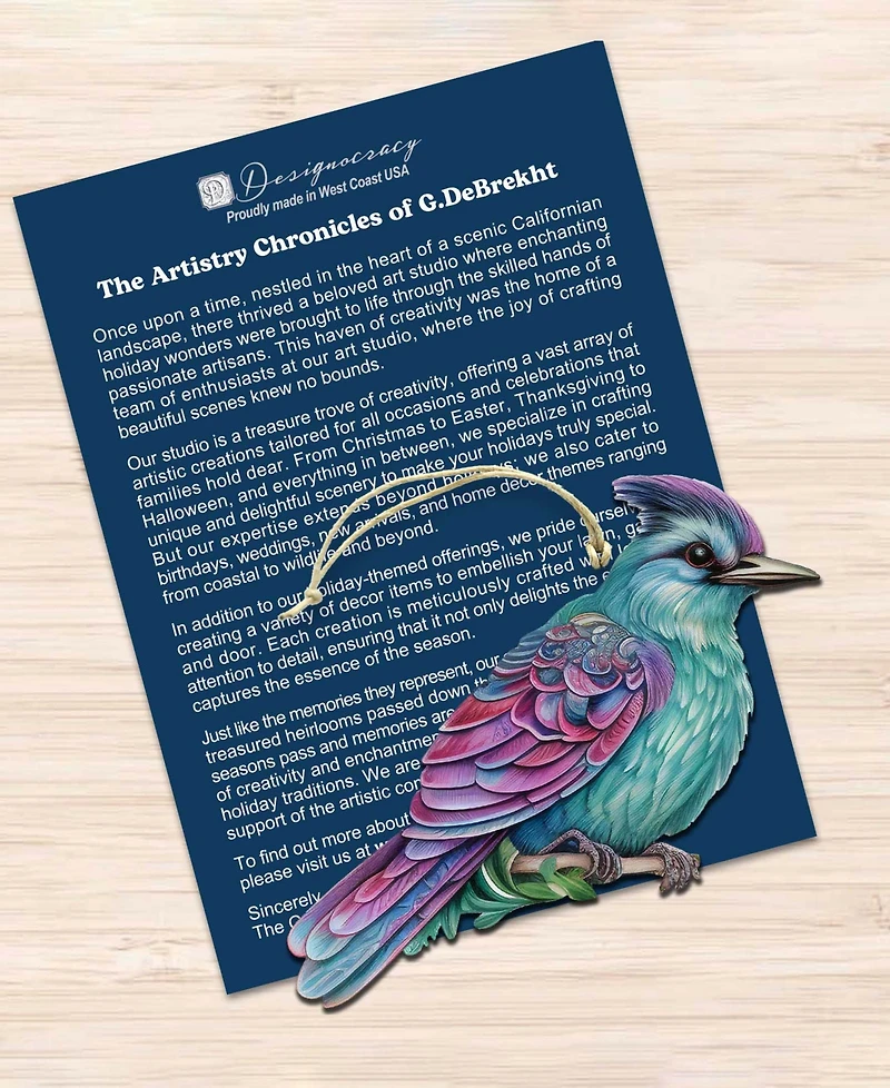 Designocracy Colorful Birds Holiday Ornaments, Set of 3