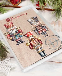 Designocracy Nutcrackers Christmas Ornaments, Set of 3