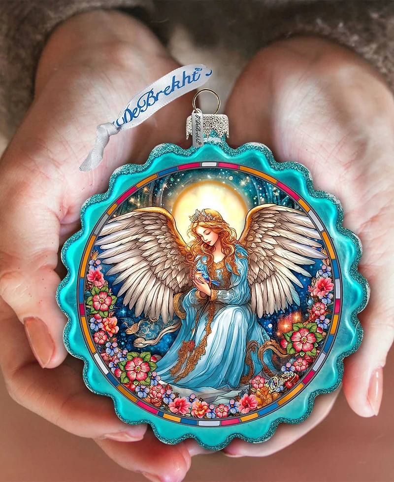 G.Debrekht Angel of Healing Glass Christmas Ornament