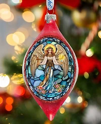 G.Debrekht Holy Guardian Angel Drop Glass Ornament