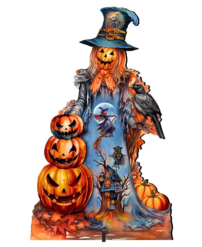 Designocracy Pumpkin Scarecrow Outdoor Decor