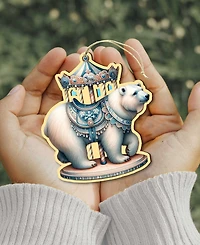 Designocracy Carousel Animals Ornaments, Set of 12