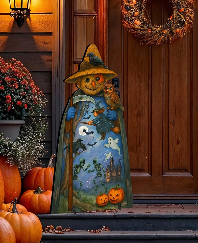 Designocracy Halloween Scarecrow Outdoor Yard Decor