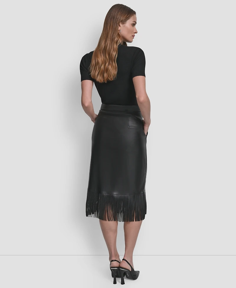 Dkny Women's Fringe Midi Skirt