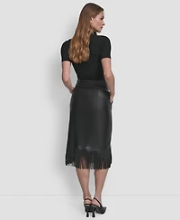 Dkny Women's Fringe Midi Skirt