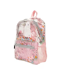 Packed Party Flower Shop Clear Backpack Women's Fashion Book Bag For Ladies at School, Work, Travel