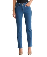 Jones New York Women's Lexington Mid Rise Straight Leg Denim Jeans