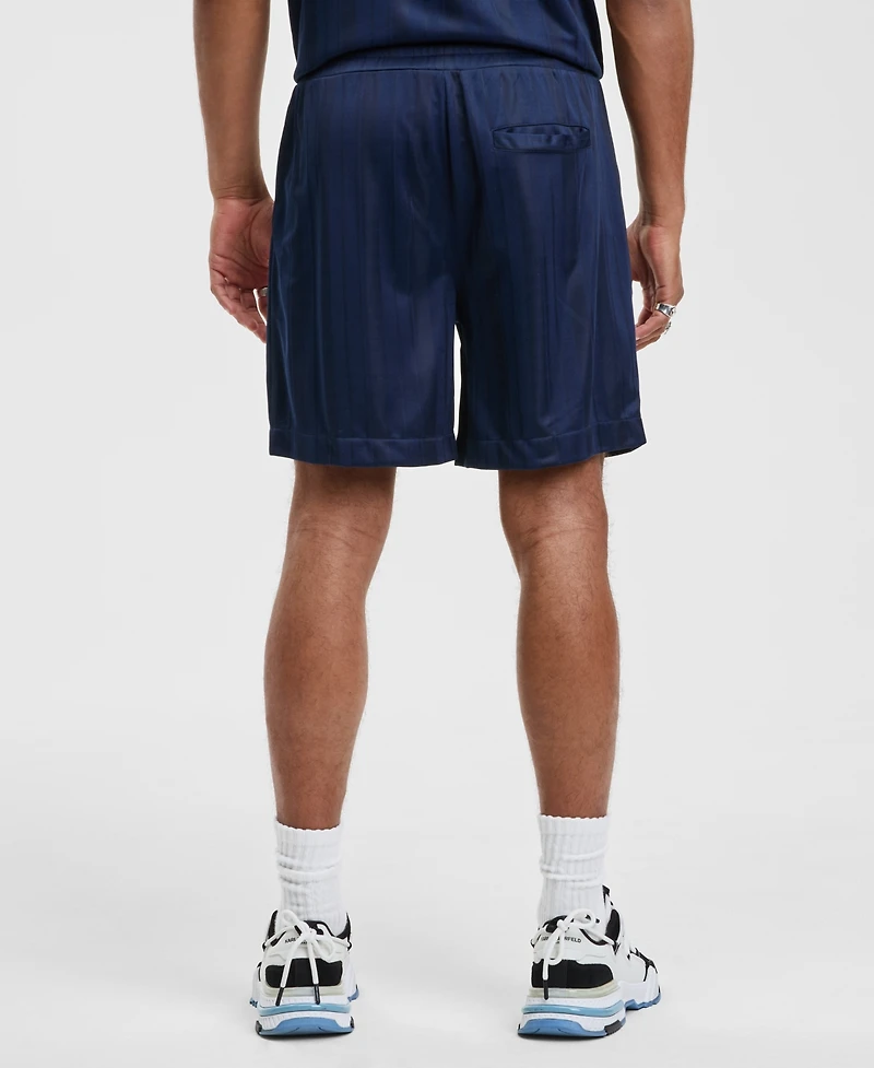 Mode of One Men's Tonal Striped Drawstring 7" Shorts, Macy's Exclusive