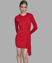 Bcbg Women's Side Knot Long Sleeves Sheath Dress