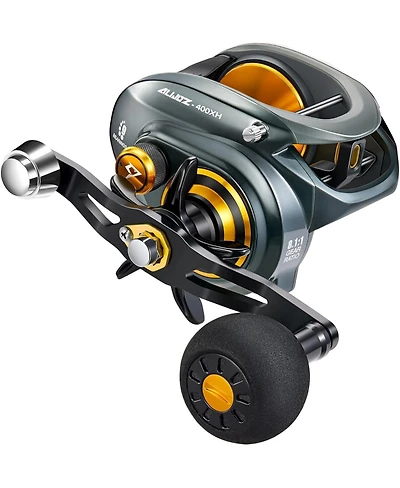 Piscifun Alijoz 400 Baitcaster Fishing Reel, 38Lbs Max Drag Baitcasting Reel, 6.6:1/8.1:1 Gear Ratio, Freshwater, Saltwater Low Profile Casting Reel f