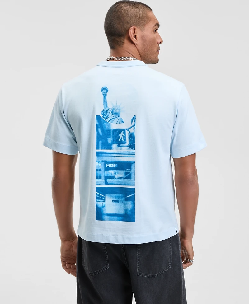 Mode of One Men's Cityscape Relaxed Fit Short-Sleeve Crewneck Graphic T-Shirt, Macy's Exclusive