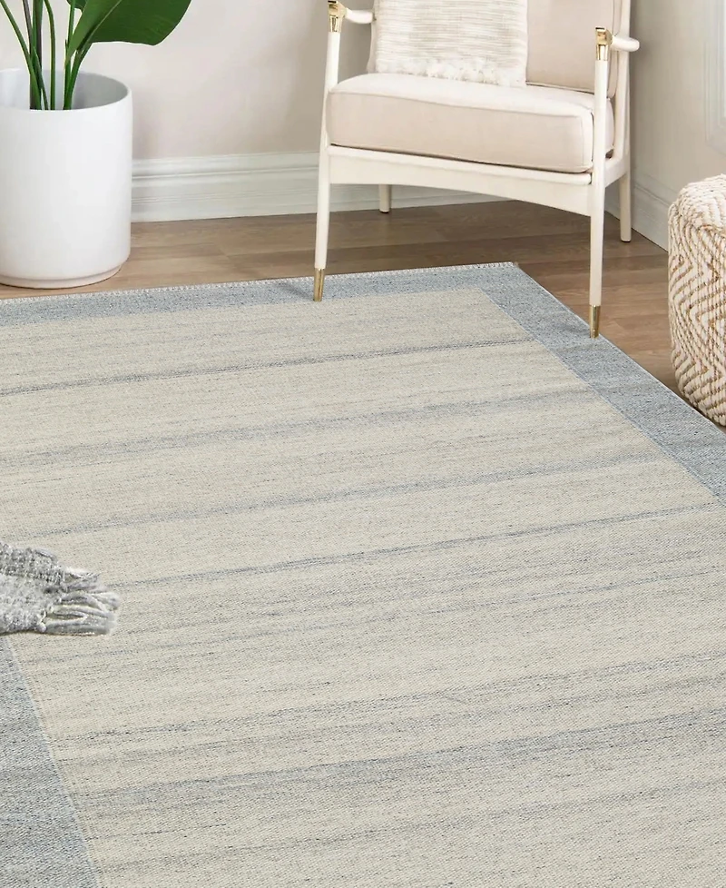 Obeetee Nu Maison Soft Border 2'6"x8' Runner Area Rug