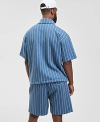 Mode of One Men's Sporty Relaxed Fit Short Sleeve Striped Polo Shirt, Macy's Exclusive