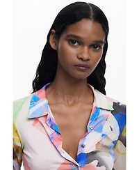 Desigual Women's Collage buttoned T-shirt