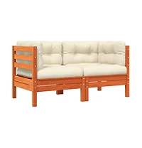 vidaXL Garden Sofa Wax brown and cream