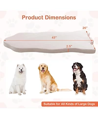 Gymax Dog Sleeping Mat Waterproof Dog Crate Pad Bed Mat with Memory Foam Support
