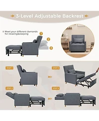 Aecojoy 31.5" Sleeper Chair, Convertible Chair Bed for Adults, 3-in-1 Pull Out Sofa Chair