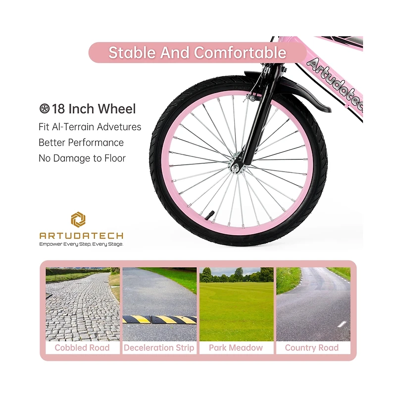 Artudatech inches Kid's Bike Child Bicycle Boys and Girls with auxiliary wheel