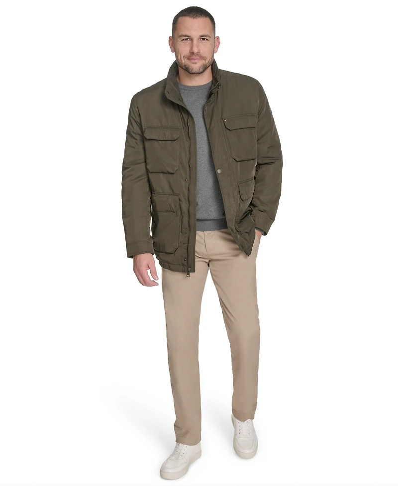 Tommy Hilfiger Men's Four Stand Collar Military-Inspired Field Jacket
