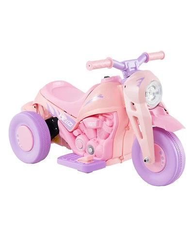 Gymax 6V Kids Bubble Car Electric Ride on Motorcycle w/ Music Button and Led Headlight
