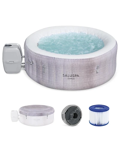 Bestway SaluSpa Cancun AirJet Inflatable Hot Tub with 120 Soothing Jets, Gray
