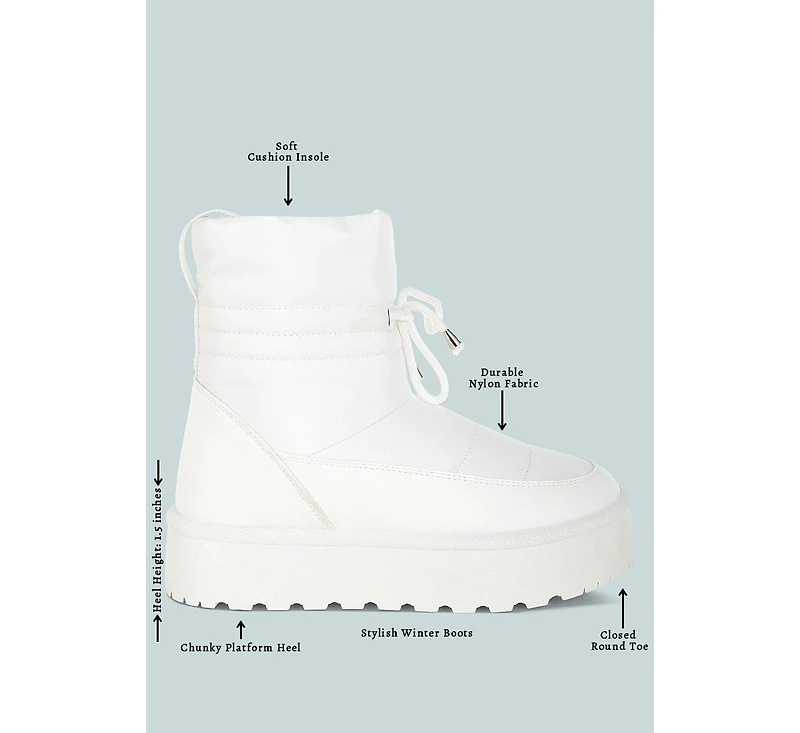 London Rag Pacos High Ankle Chunky Snow Boots Women