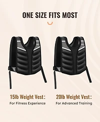 20LB Weighted Vest with Adjustable Buckle for Training, Running, and Fitness