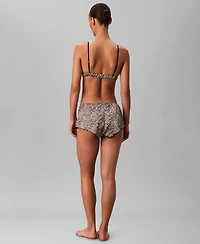 Calvin Klein Women's Full Coverage Mid-Rise Tap Shorts