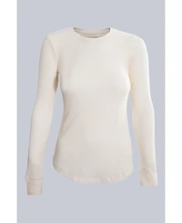Watson'S Women's Waffle Long Sleeve Thermal Crew