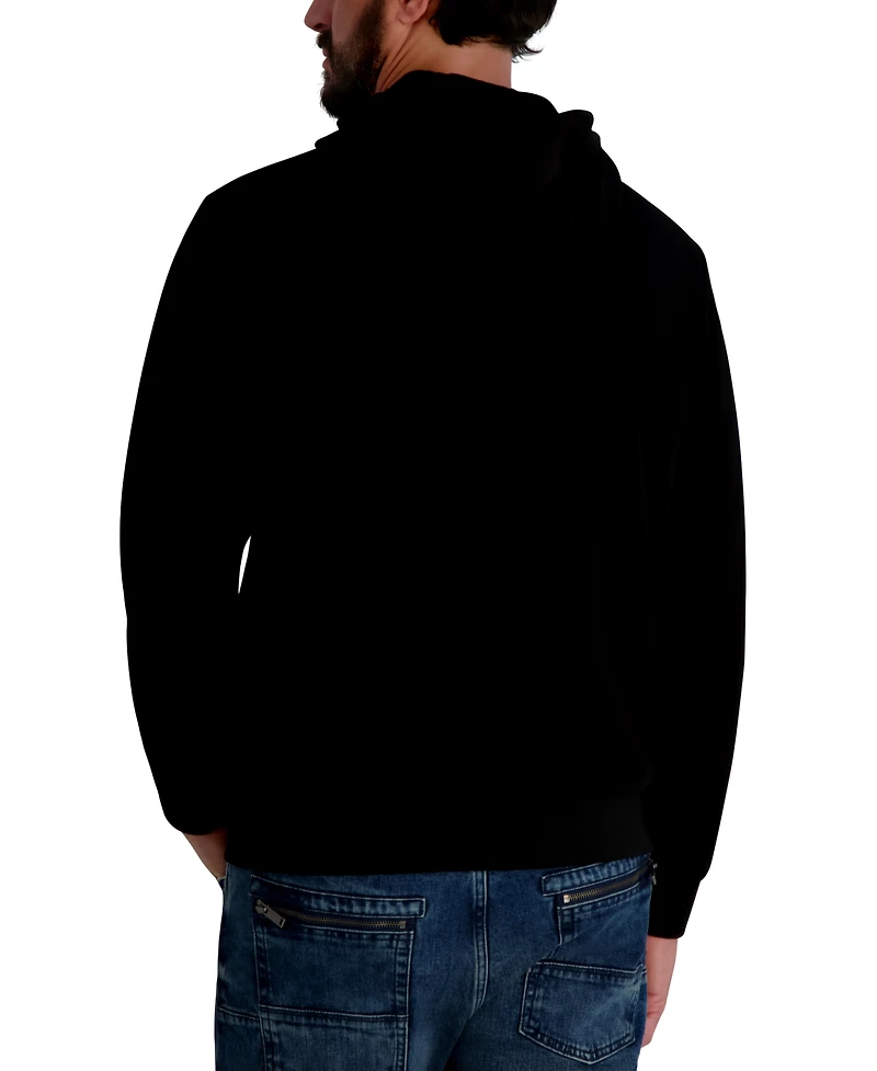 Karl Lagerfeld Paris Men's Embroidered Oversized Pull-On Sweatshirt