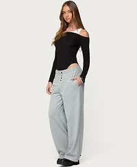 Edikted Women's Layered Ribbed Off Shoulder Bodysuit