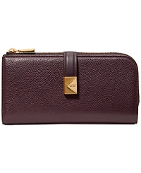 kate spade new york Deco Pebbled Leather Zip Slim Wallet