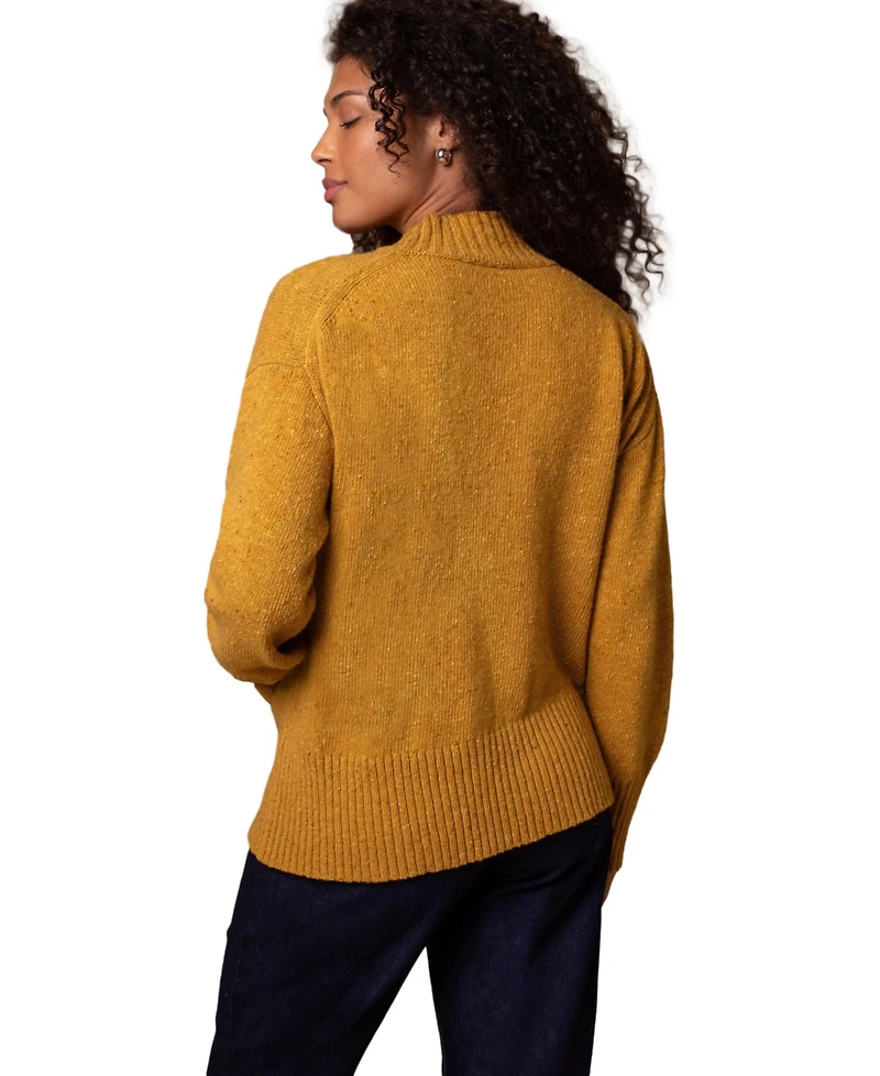 Celtic & Co. Women's Flecked Patch Pocket Sweater