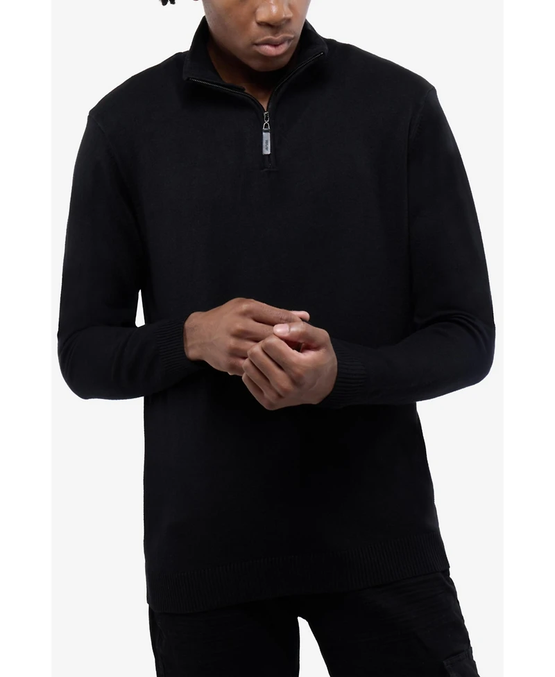 Xray Men's Quarter Zip Mock Neck Sweater