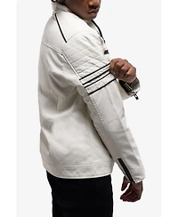 Xray Men's Pu Jacket With Faux Shearling Lining