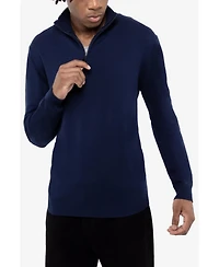X Ray Men's Quarter Zip Mock Neck Sweater