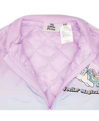 My Little Pony Girls My Pony Lightweight Zip-Up Graphic Print Bomber Jacket