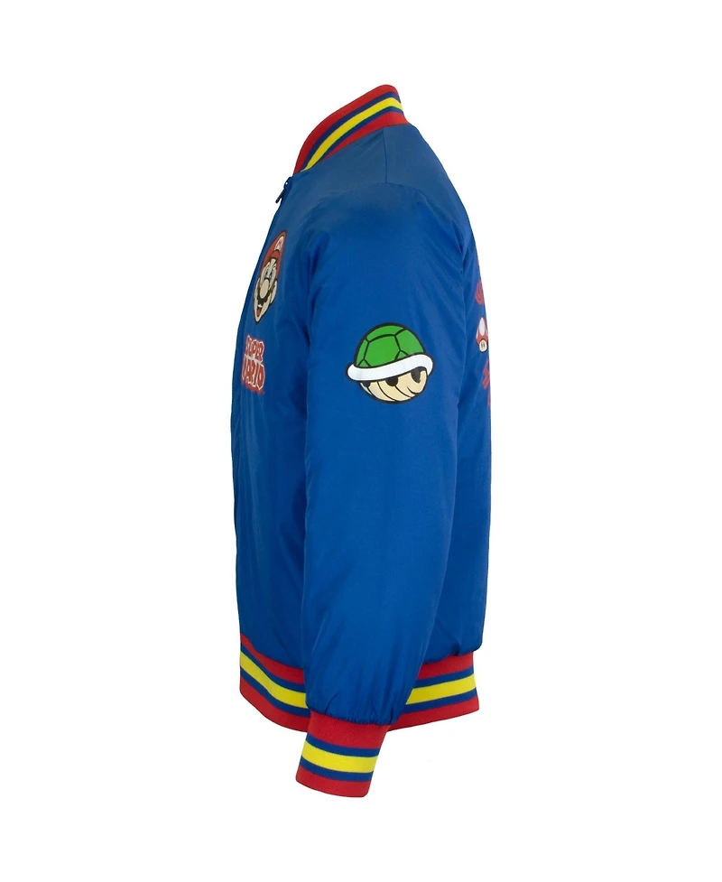Super Mario Boys Nintendo Mario & Luigi Graphic Print Zip Up Bomber Varsity Jacket