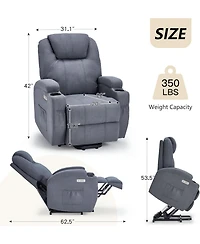 Aecojoy Electric Lift Chair Sofa with Side Pockets
