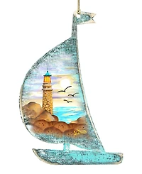 Designocracy Light House Scenic Christmas Ornament