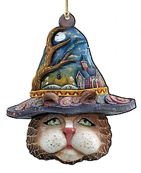 Designocracy Eve Cat Holiday Wood Christmas Ornament
